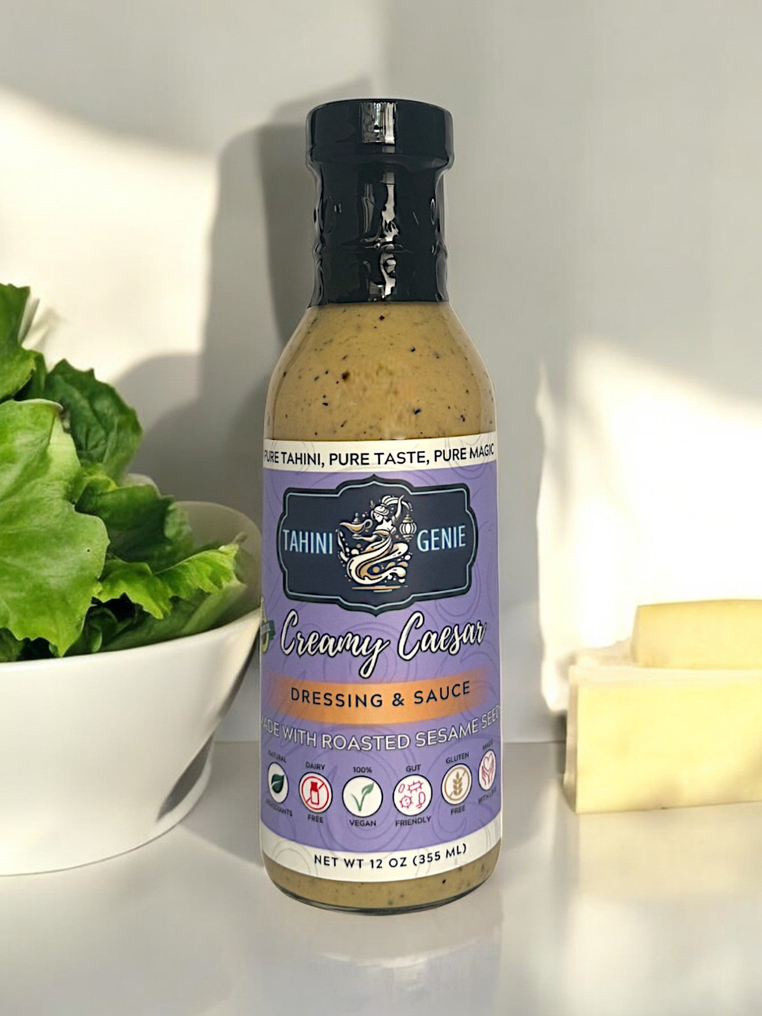 Creamy Caesar Tahini Dressing, Staged