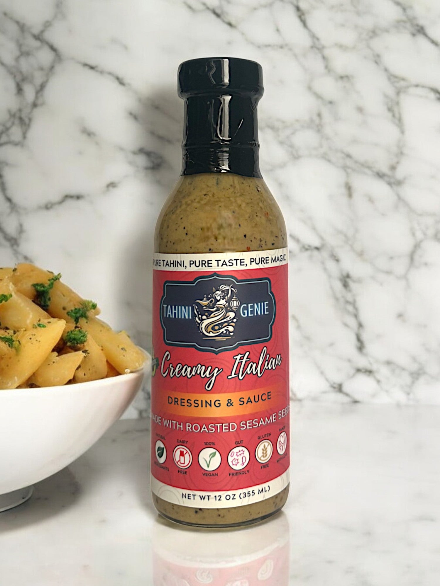Creamy Italian Tahini Dressing, Staged