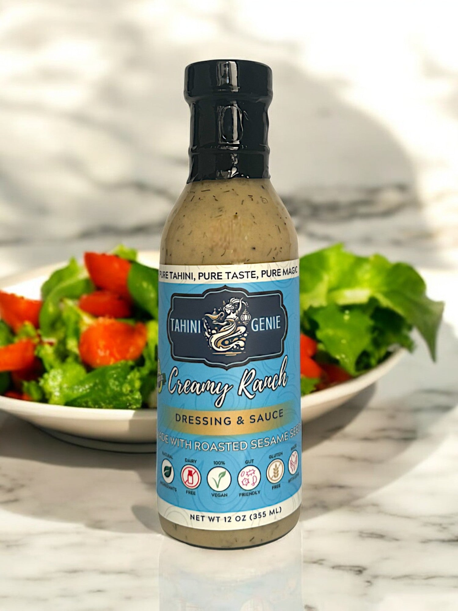 Creamy Ranch Tahini Dressing, Staged